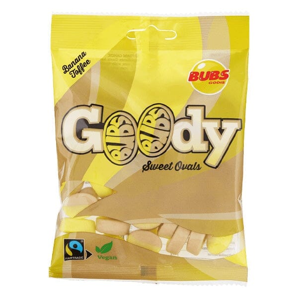 BUB's Godis: Banana Toffee Goody Ovals (90g) Simple Showcase 