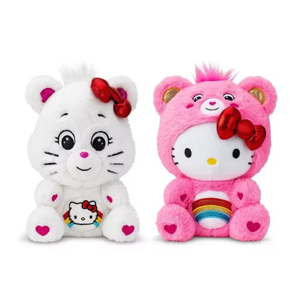 Hello Kitty 50th Anniversary Care Bear Plush (2pk) Simple Showcase 