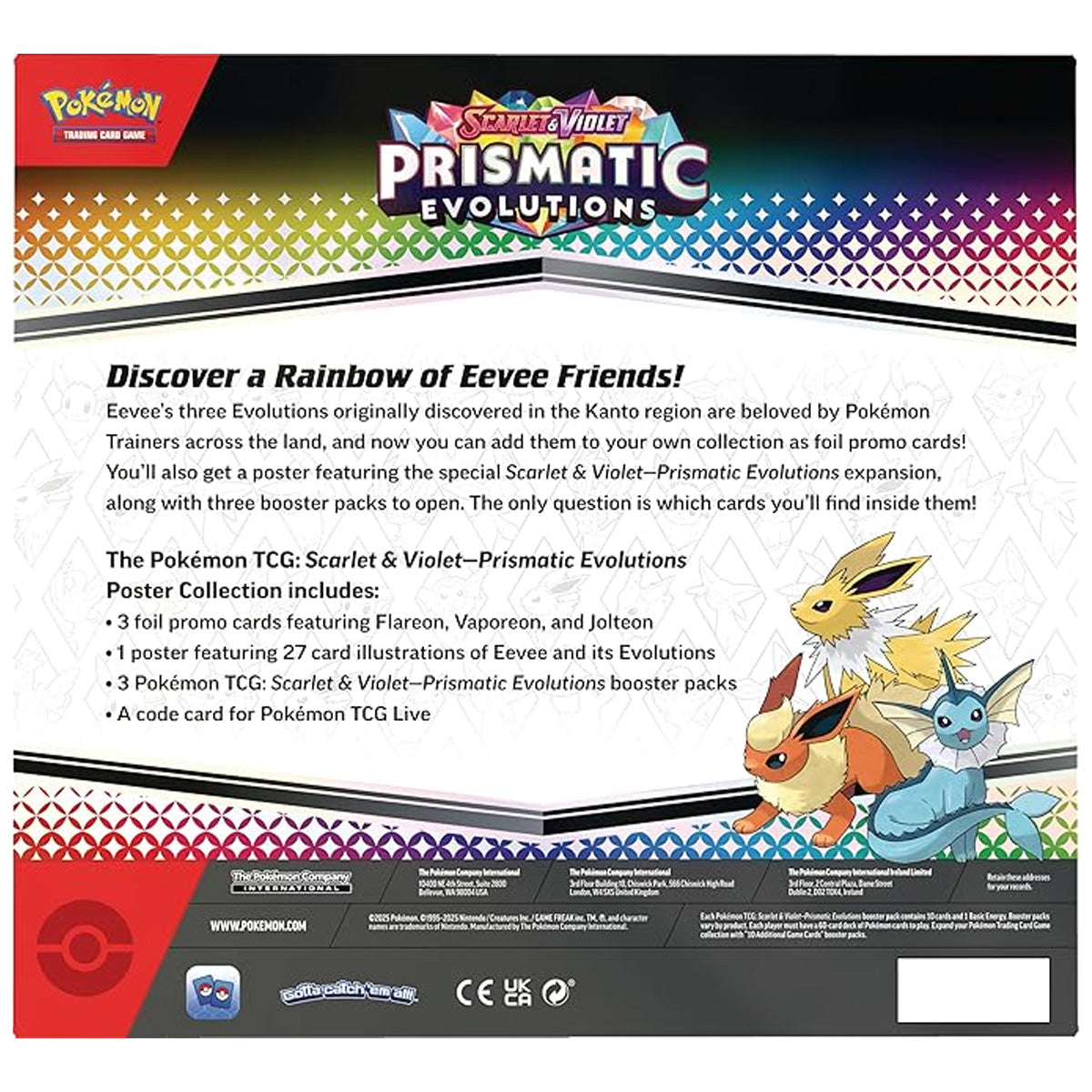 Pokémon TCG: Scarlet & Violet Prismatic Evolutions Poster Collection