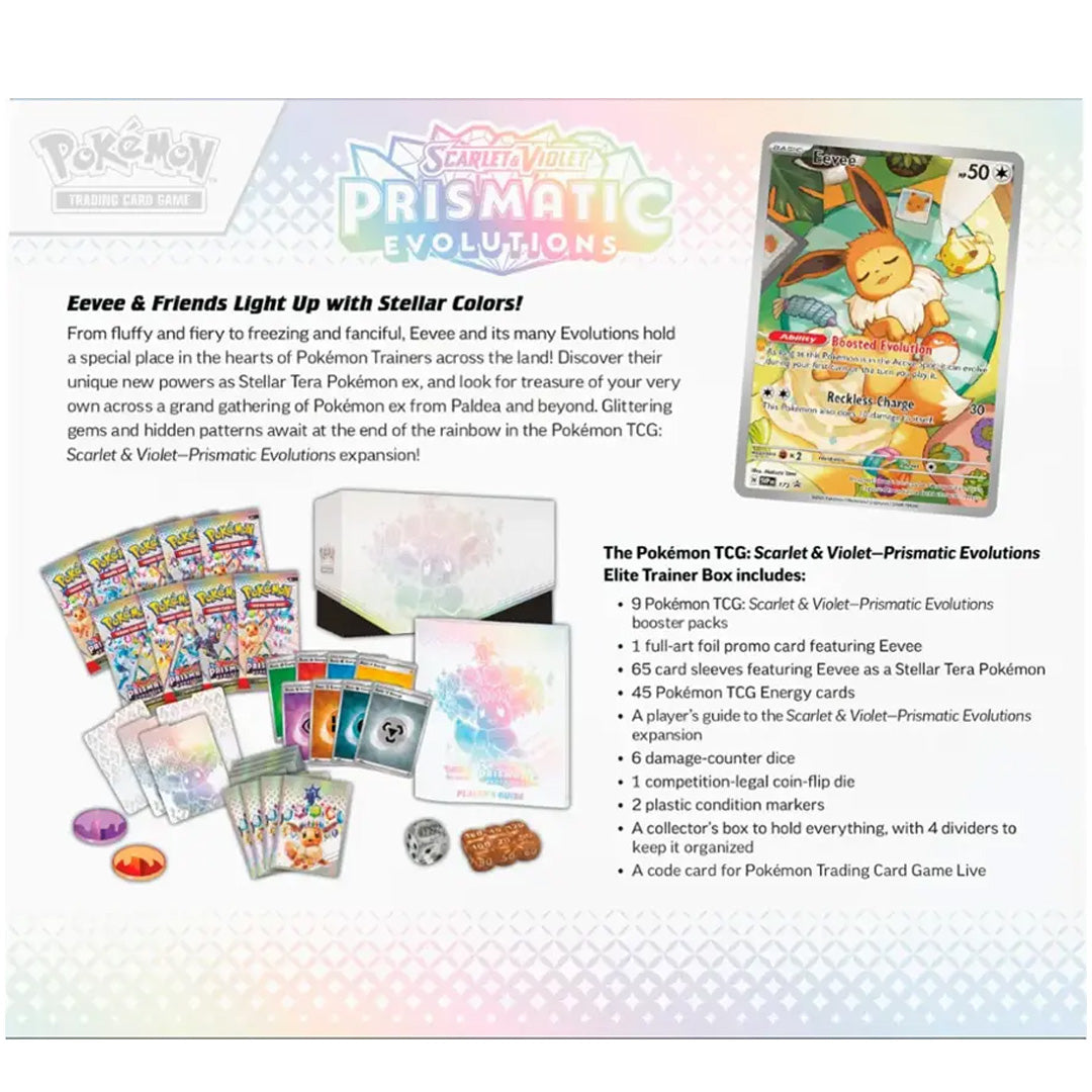 Pokémon TCG: Scarlet & Violet Prismatic Evolutions Elite Trainer Box