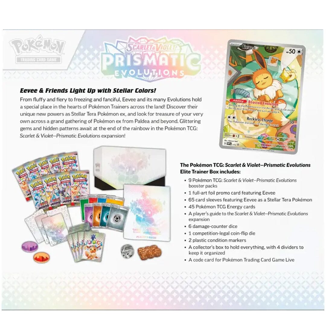 Pokémon TCG: Scarlet & Violet Prismatic Evolutions Elite Trainer Box Simple Pokémon 