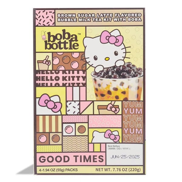 Hello Kitty x A-Sha Boba Kit Brown Sugar Milk Tea Simple Showcase 