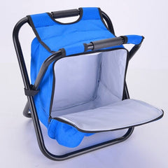 Cooli Tote : 3 In 1 Cooler Backpack & Stool - Blue Simple Showcase 