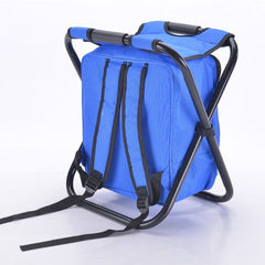 Cooli Tote : 3 In 1 Cooler Backpack & Stool - Blue Simple Showcase 