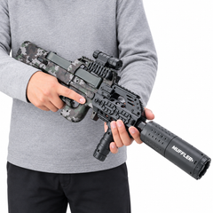 Electric GelStormer Tactical Gel Bead Blaster With Light Up Silencer – New & Improved Model (All-In-One Kit) Simple Exclusive 