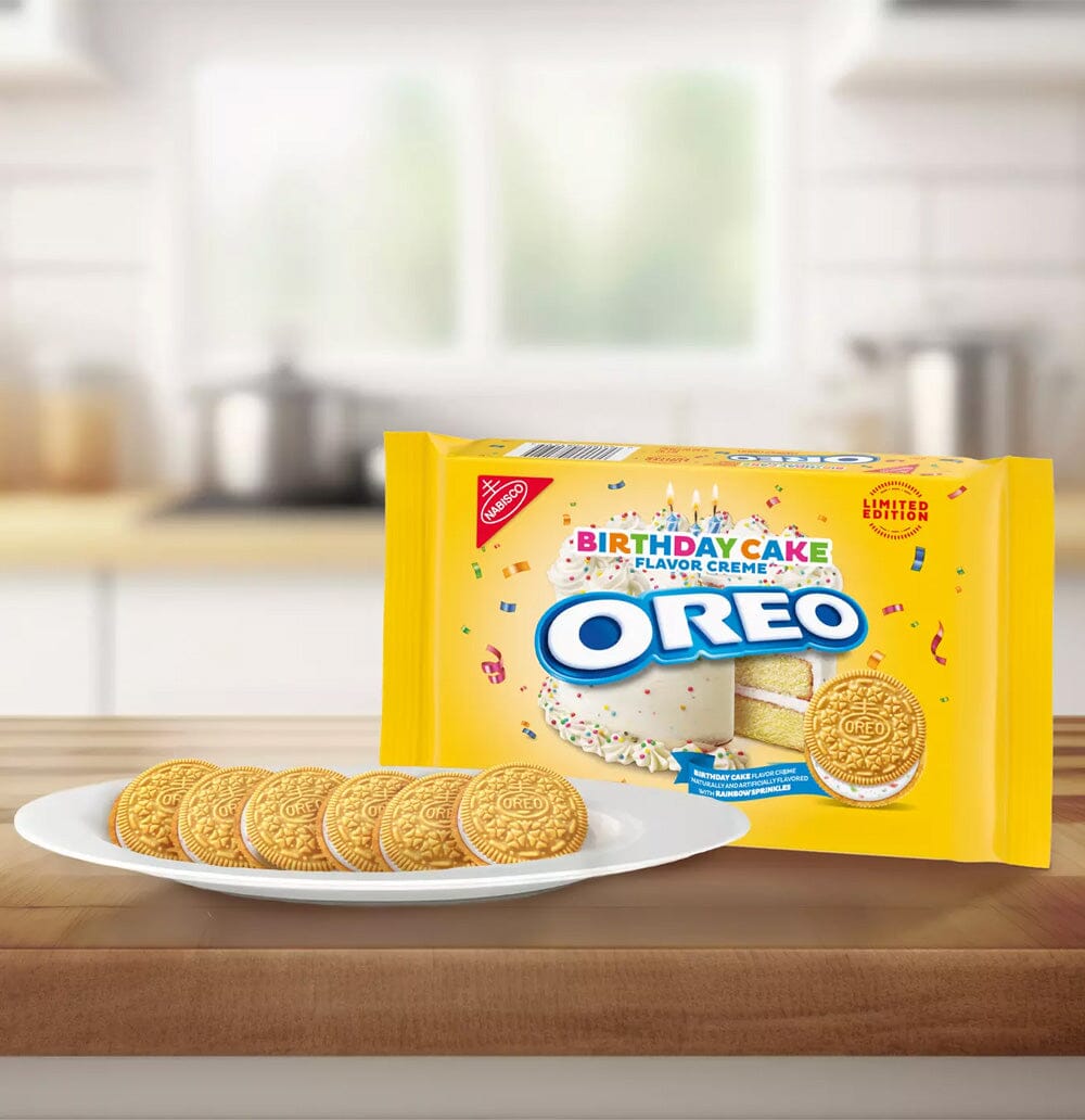 OREO Golden Birthday Cake Creme Sandwich Cookies (10.68oz) Simple OREO 