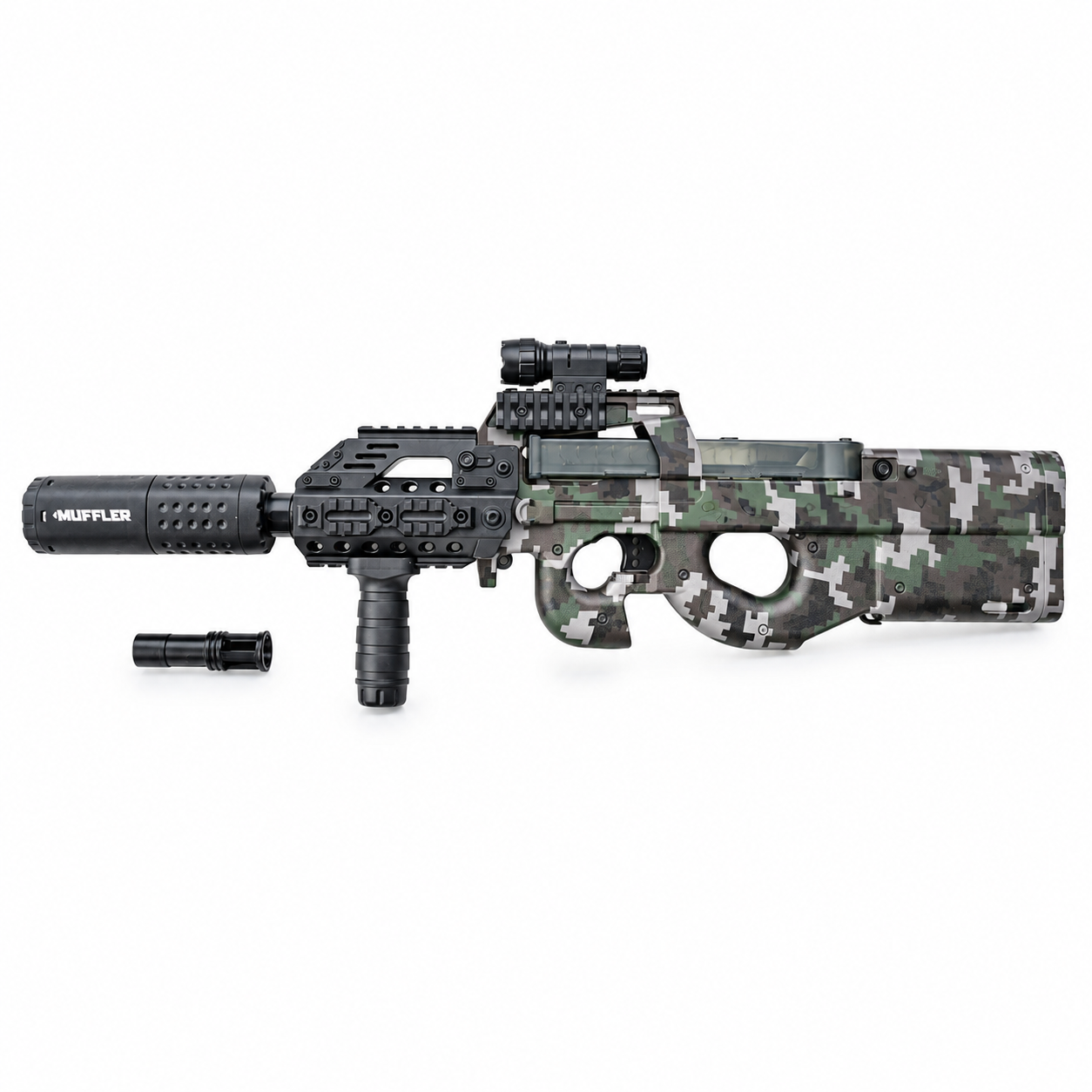 Electric GelStormer Tactical Gel Bead Blaster With Light Up Silencer – New & Improved Model (All-In-One Kit) Simple Exclusive 