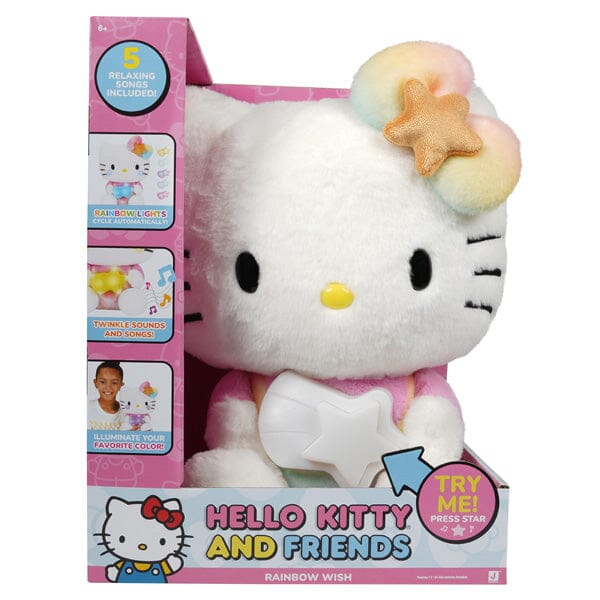 Sanrio Hello Kitty 10" Light-Up Rainbow Plush Simple Hello Kitty 