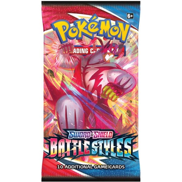 Pokémon TCG: Sword & Shield Battle Styles Booster (1 Assorted Pack of 10 Cards) Simple Pokémon 