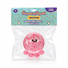 SqueezeSquad Taba Deluxe Premium Silicone Squishies® Fidget Toy - Fuchsia Octopus