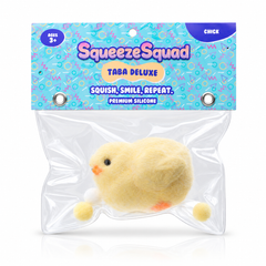 SqueezeSquad Taba Deluxe Premium Silicone Squishies® Fidget Toy - Fuzzy Chick