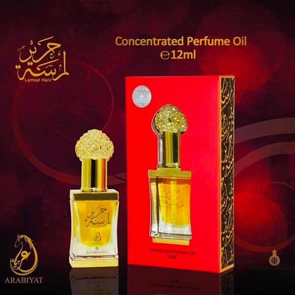 Arabiyat: Lamsat Harir Concentrated Perfume Oil | Unisex Valentine's Day Fragrance Spray (12mL) Simple Showcase 