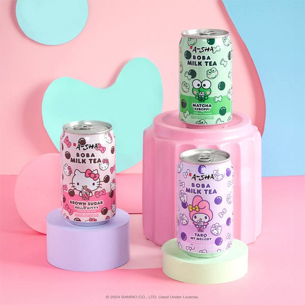 Hello Kitty x A-Sha Boba Milk Tea Variety Box (12pk) Simple Showcase 