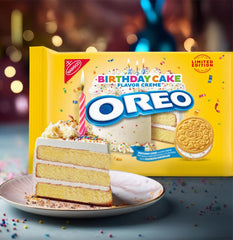 OREO Golden Birthday Cake Creme Sandwich Cookies (10.68oz) Simple OREO 