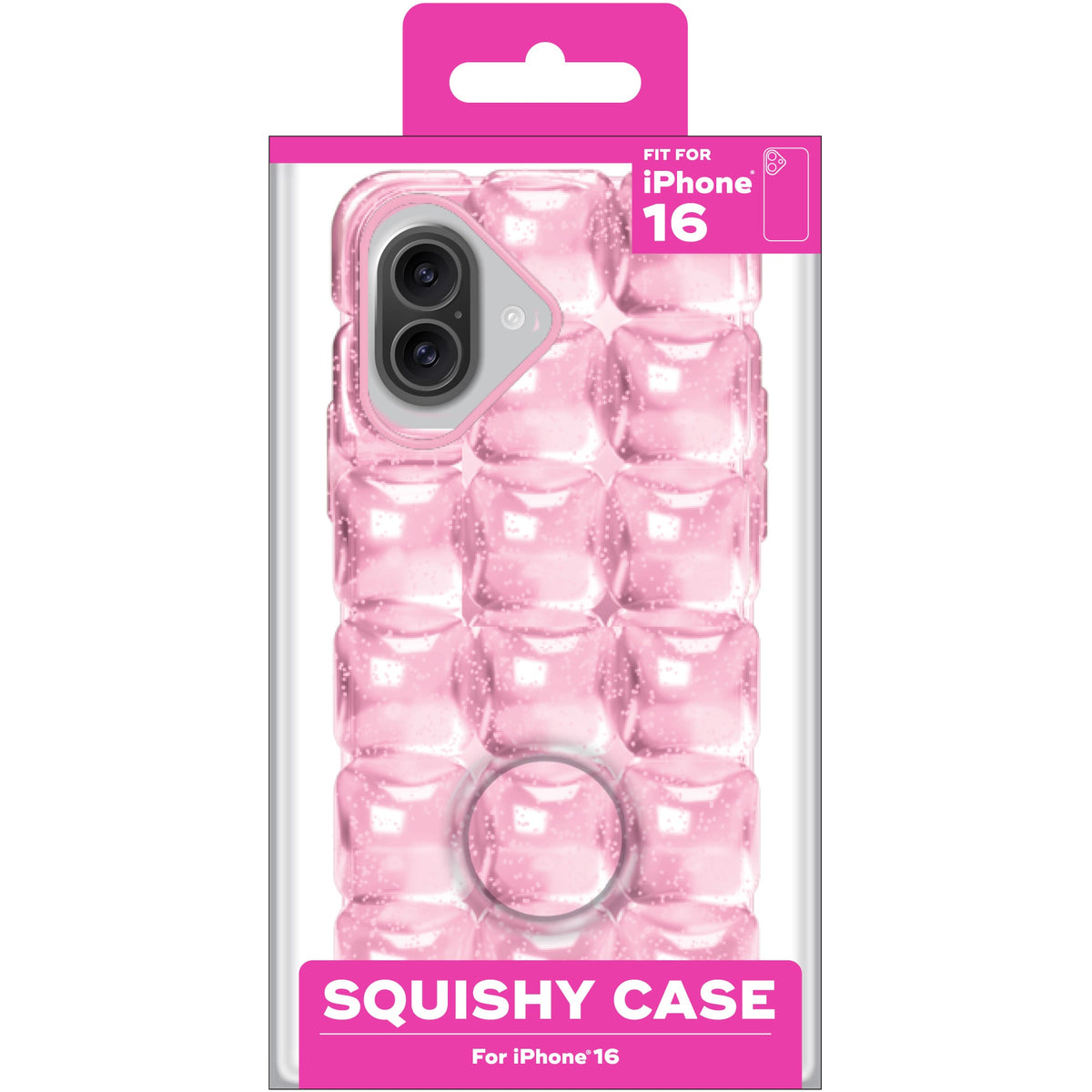 SugarSqueez Squishy Fidget Jelly iPhone Case in Blue or Pink (1pc) Fit For iPhone 16