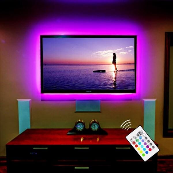 SoundlogicXT Sound Responsive Indoor LED Strip Lights | 6.5ft Simple Showcase 