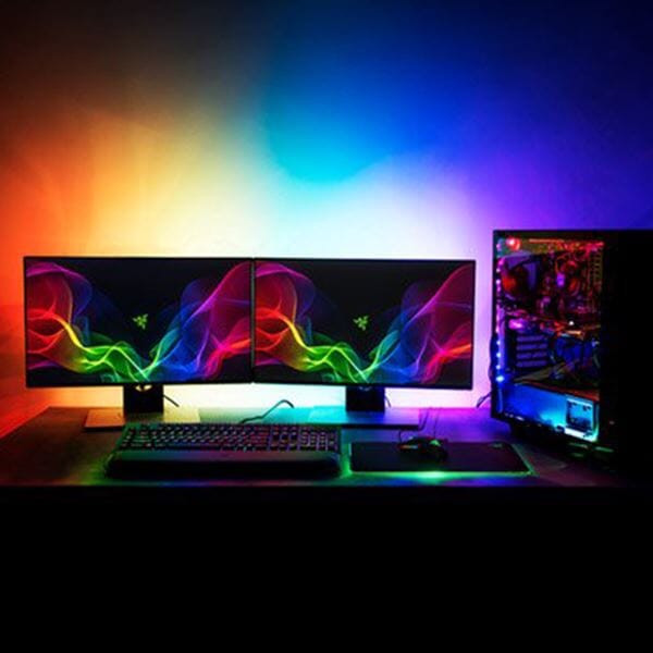 SoundlogicXT Sound Responsive Indoor LED Strip Lights | 6.5ft Simple Showcase 