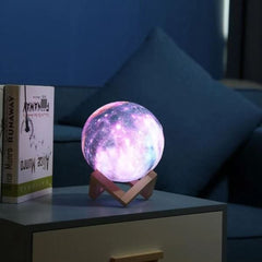 3D Touch Control Universe Moon Lamp Simple Showcase 