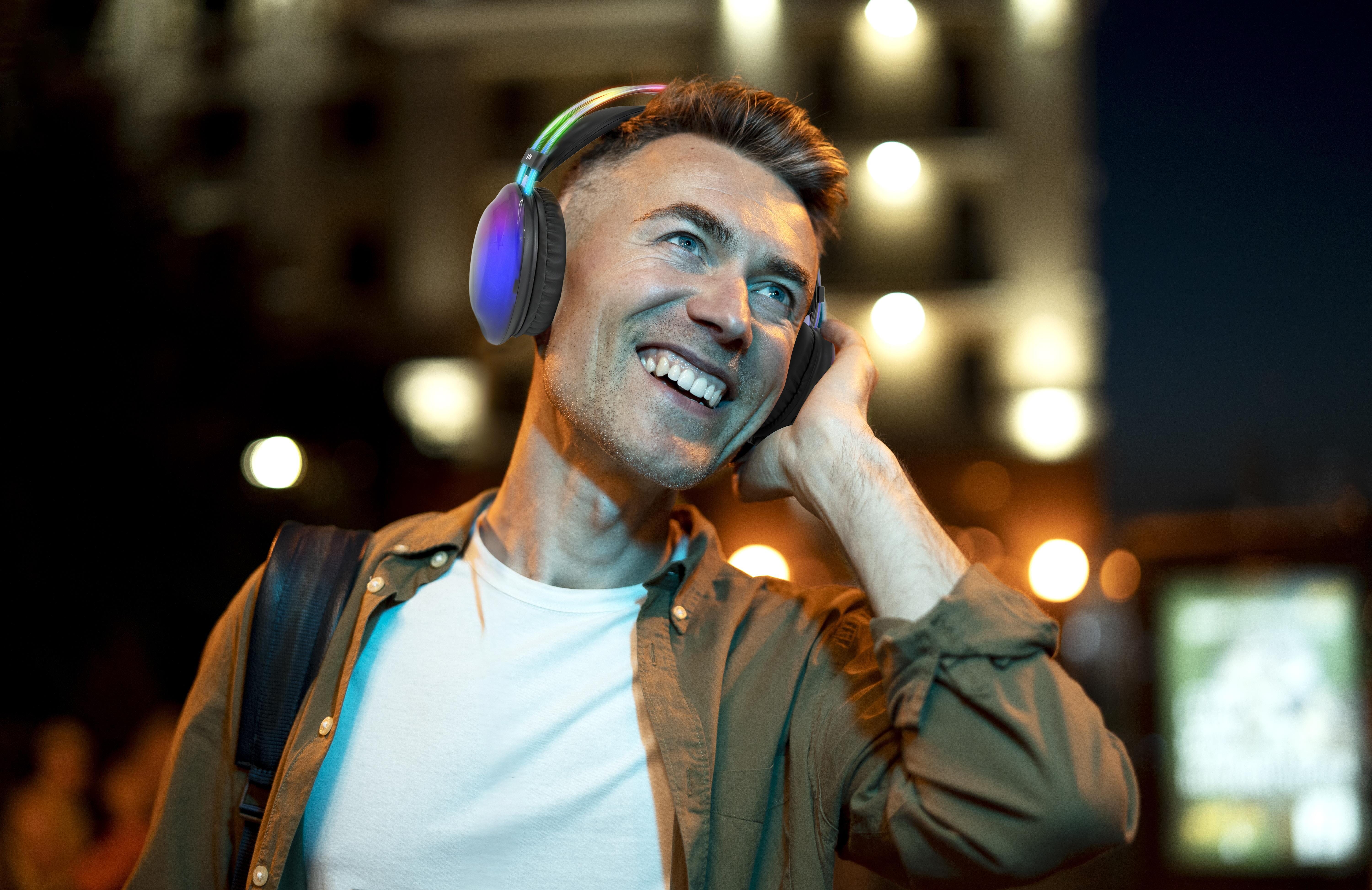 Disco Rave: Wireless HD Headphones with RGB Lights Simple Exclusive 