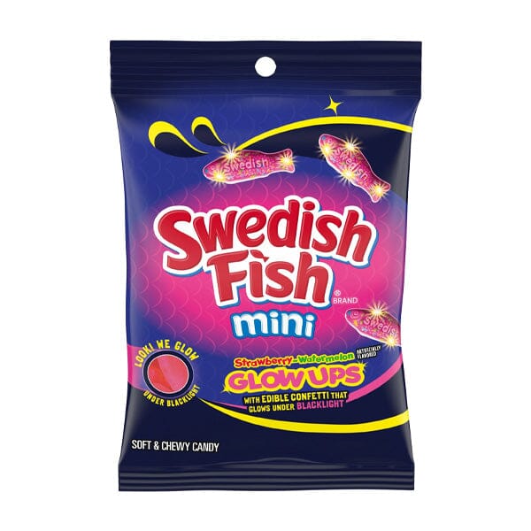 Swedish Fish Mini: Strawberry Watermelon Glow Ups (87g) Simple Swedish Fish 