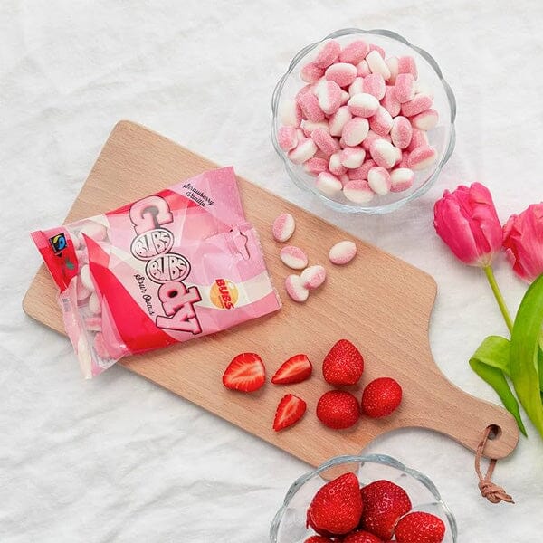 BUB's Godis: Sour Strawberry Vanilla Goody Ovals (90g) Simple Showcase 