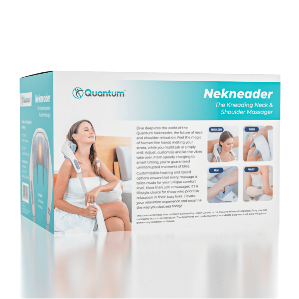 Quantum Nekneader Human Hands Mini Kneading Neck & Shoulder Massager Simple Showcase 