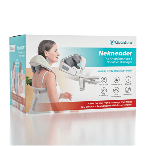 Quantum Nekneader Human Hands Mini Kneading Neck & Shoulder Massager Simple Showcase 