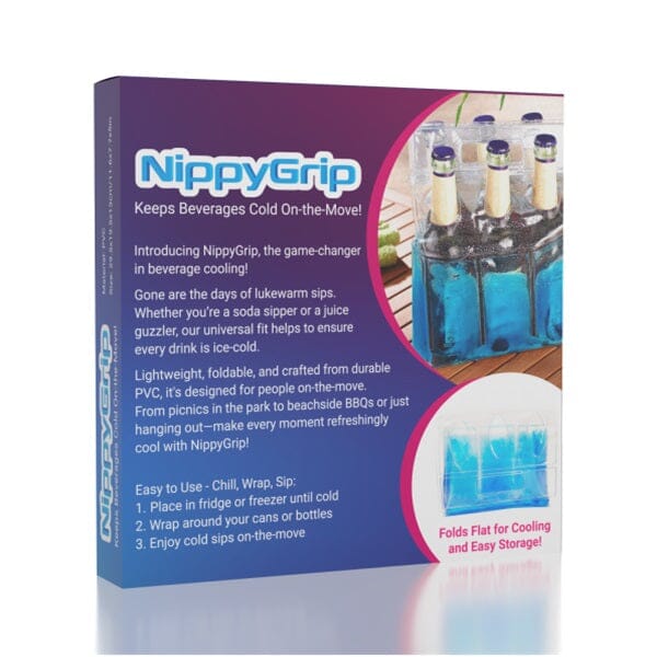 Nippy Grip PVC Bottle-Can Cooler Simple Showcase 