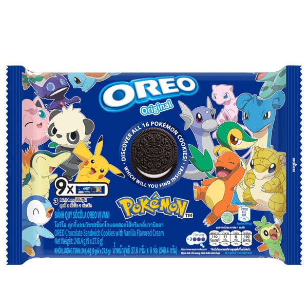 Pokémon x OREO: Original Chocolate Sandwich Cookies (9pk) | Limited Edition Simple Showcase 