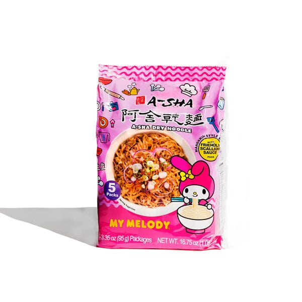 Hello Kitty x A-Sha My Melody Mandarin Noodles w/ Friendly Scallion Sauce (5 pk) Simple Showcase 