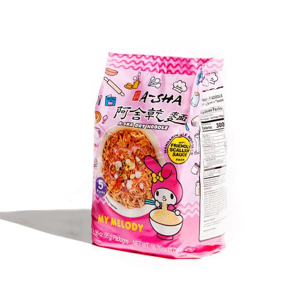 Hello Kitty x A-Sha My Melody Mandarin Noodles w/ Friendly Scallion Sauce (5 pk) Simple Showcase 