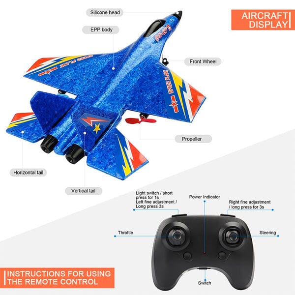 TopWinger: Remote Controlled Plane w/ Lights | Multiple Styles | Ships Assorted Simple Showcase 