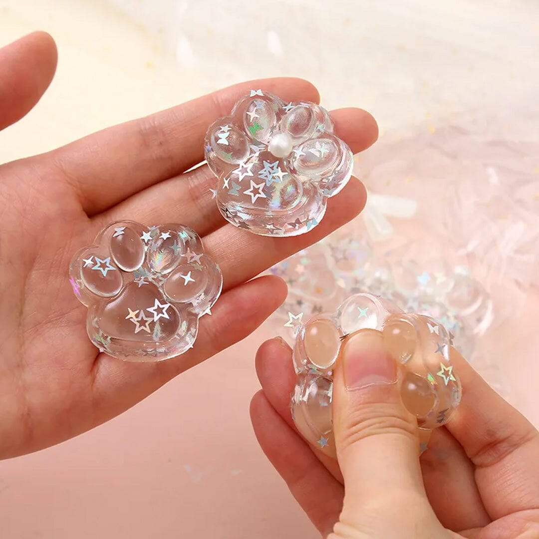 Pinch Family: Taba Squishy Transparent Mini Cat Paw Fidget Simple Pinch Family 