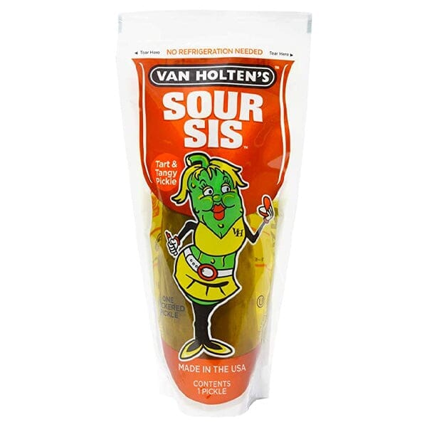 Van Holten's Pouched Pickles: Jumbo Size | Multiple Flavors Showcase Sour Sis 