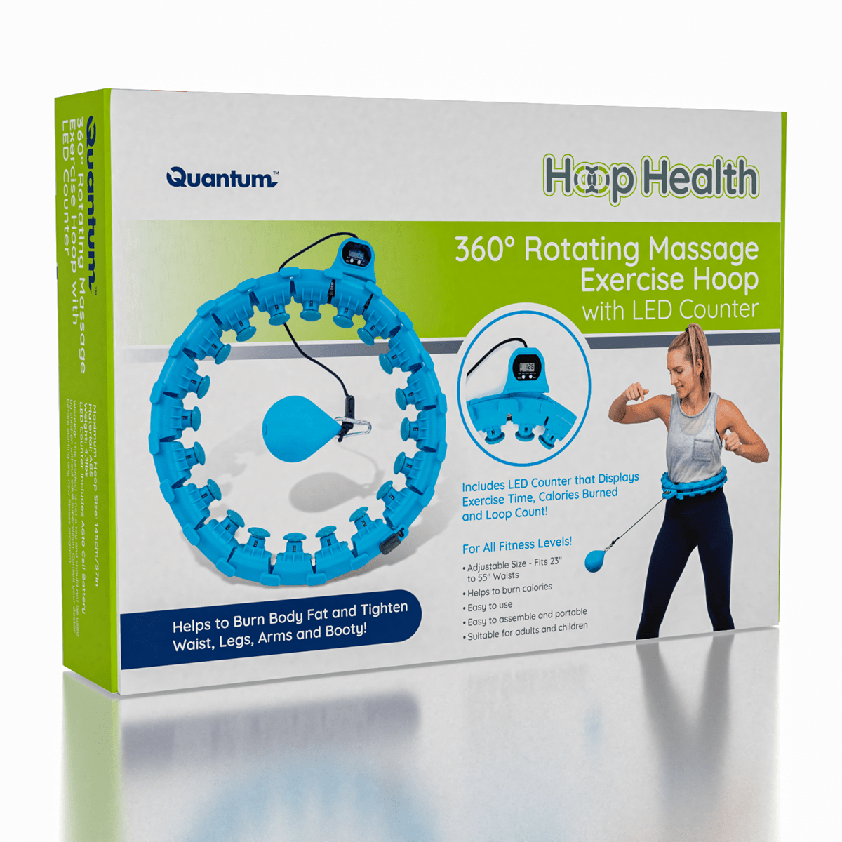 Quantum Hoop Health Deluxe - Exercise Hoop W/ LCD Counter Simple Quantum 
