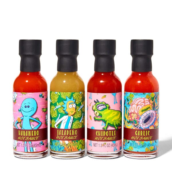 Rick and Morty: Multidimensional Hot Sauce Set (4pk) Simple Showcase 