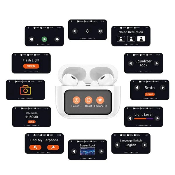 SonicVibes Earbuds w/ Touchscreen Case Simple Exclusive 