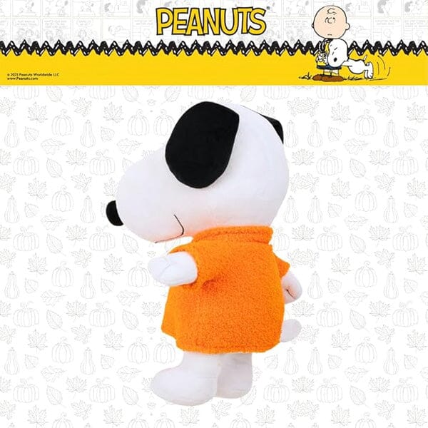 Snoopy Cuddle Pillow w/ Cozy Orange Sweater Simple Exclusive 