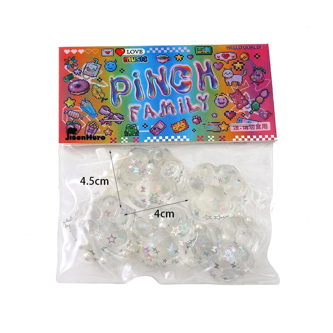 Pinch Family: Taba Squishy Transparent Mini Cat Paw Fidget Simple Pinch Family 