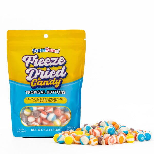 Freezyums Freeze Dried Tropical Button Candy Simple Showcase 