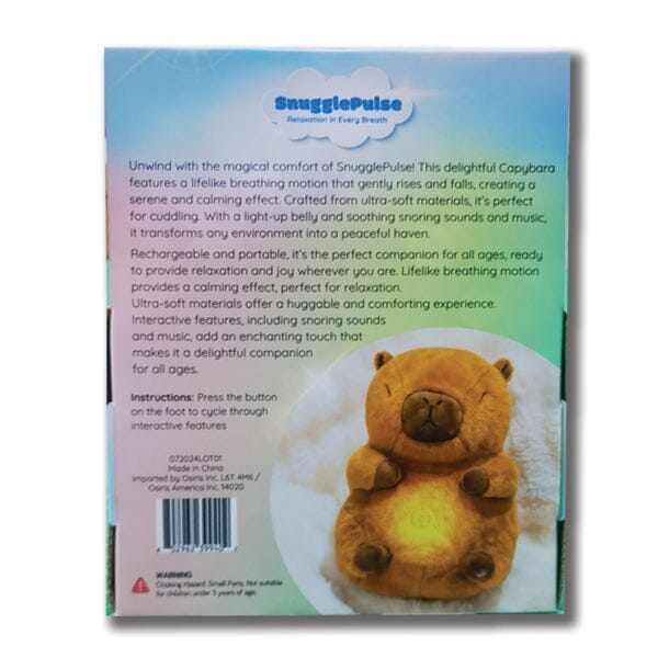 SnugglePulse: CapyBuddy The Capybara 10" Breathing Sensory Plush Toy Preorder Showcase 