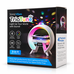 SonicVibes: 3-in-1 Triotunes Bluetooth Speaker and Wireless Charger