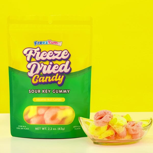 FreezeYum! Freeze Dried Sour Key Gummy Simple Showcase 