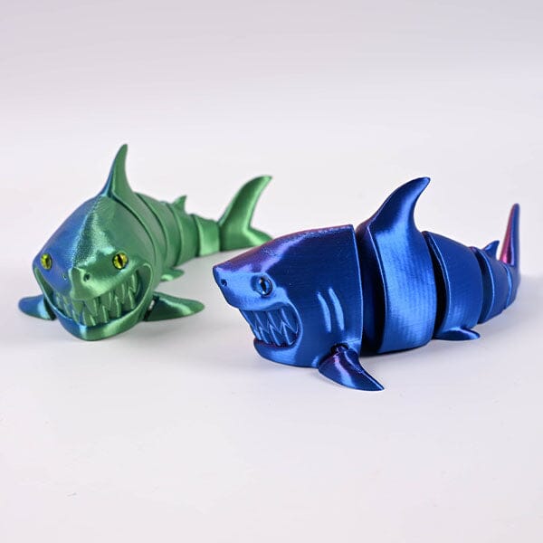 3D Treasures 3D-Printed Articulated Shark Fidget Toy (Multiple Colors) Simple Exclusive 