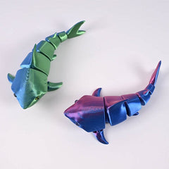 3D Treasures 3D-Printed Articulated Shark Fidget Toy (Multiple Colors) Simple Exclusive 