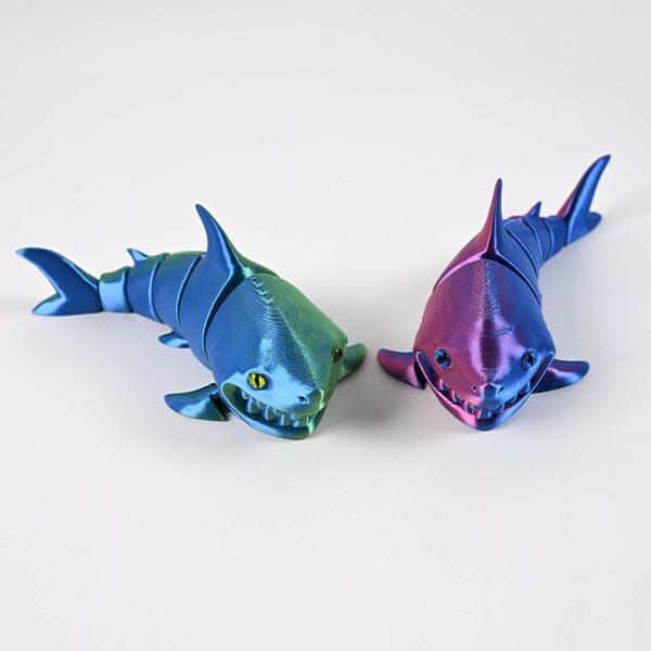 3D Treasures 3D-Printed Articulated Shark Fidget Toy (Multiple Colors) Simple Exclusive 