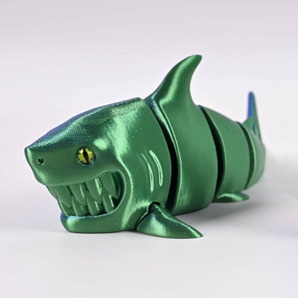 3D Treasures 3D-Printed Articulated Shark Fidget Toy (Multiple Colors) Simple Exclusive 