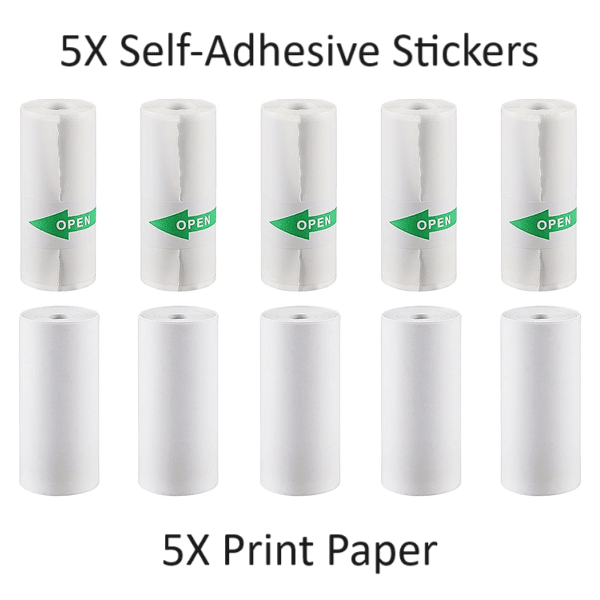 GearWaves: Mini Printer Paper Refills 10PK Simple Showcase 