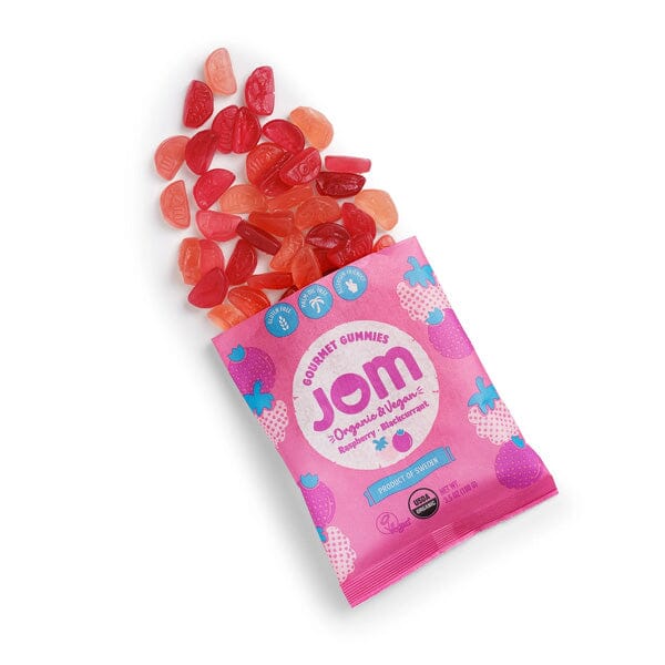 JOM Gourmet Gummies: Raspberry & Blackcurrant (3.5 oz) Simple Showcase 