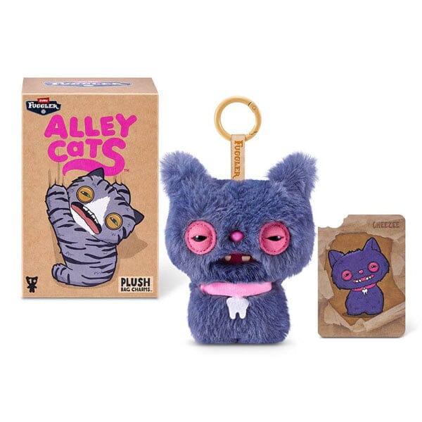 Fuggler Alley Cats Keyrings Series 1 Collectible 5" Plush Toy Hanger Blind Box (1pc) Simple Fuggler